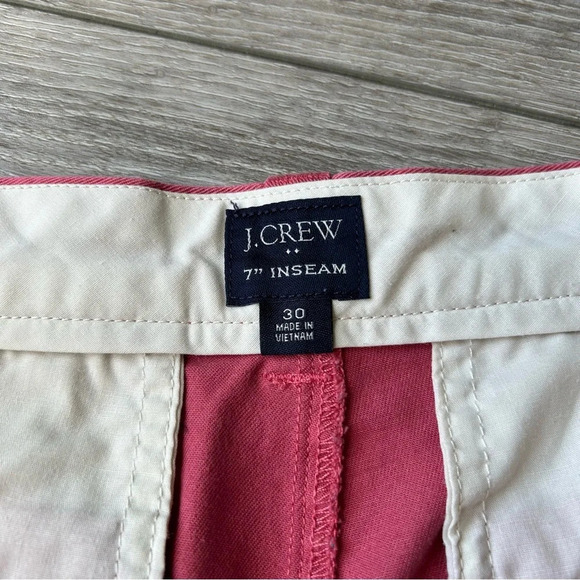 J.CREW Mercantile Flex Chino Shorts Pink 7" Inseam Above  Knee Preppy - Picture 7 of 13